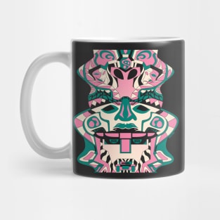 alien olmec head in mutant pattern ecopop Mug